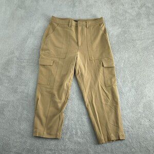 Banana Republic Womens Cargo Pants 12S Khaki Rayon/Spandex 4711